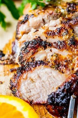 Marinating with Badia Mojo Criollo Marinade to infuse garlicky citrus notes
