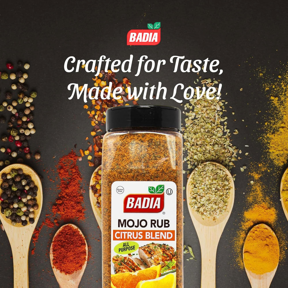 Seafood dish enhanced by Badia Mojo Rub Citrus zest