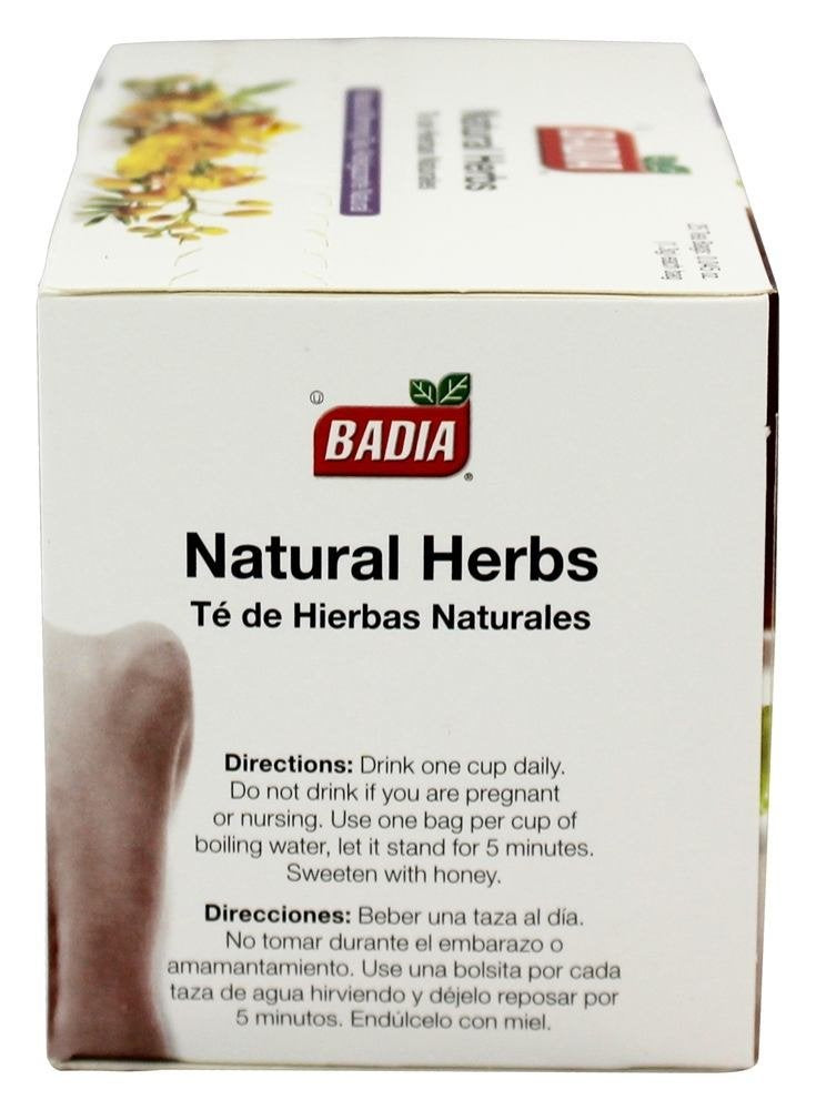 Steaming cup of Badia Natural Herb Tea for a relaxing moment