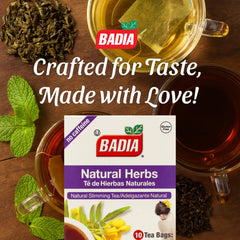 Badia Natural Herbs Tea iced glass ready for a refreshing cold brew.