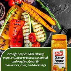 Badia Orange Pepper Seasoning on a chicken dish with citrus kick.