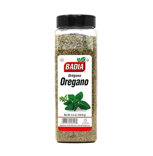 Close-up of Badia oregano dried leaves showing peppery aroma