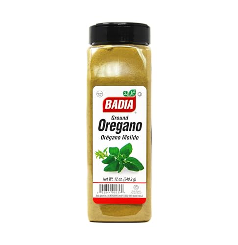 Badia oregano ground aroma bottle highlighting Mediterranean flavor for sauces.