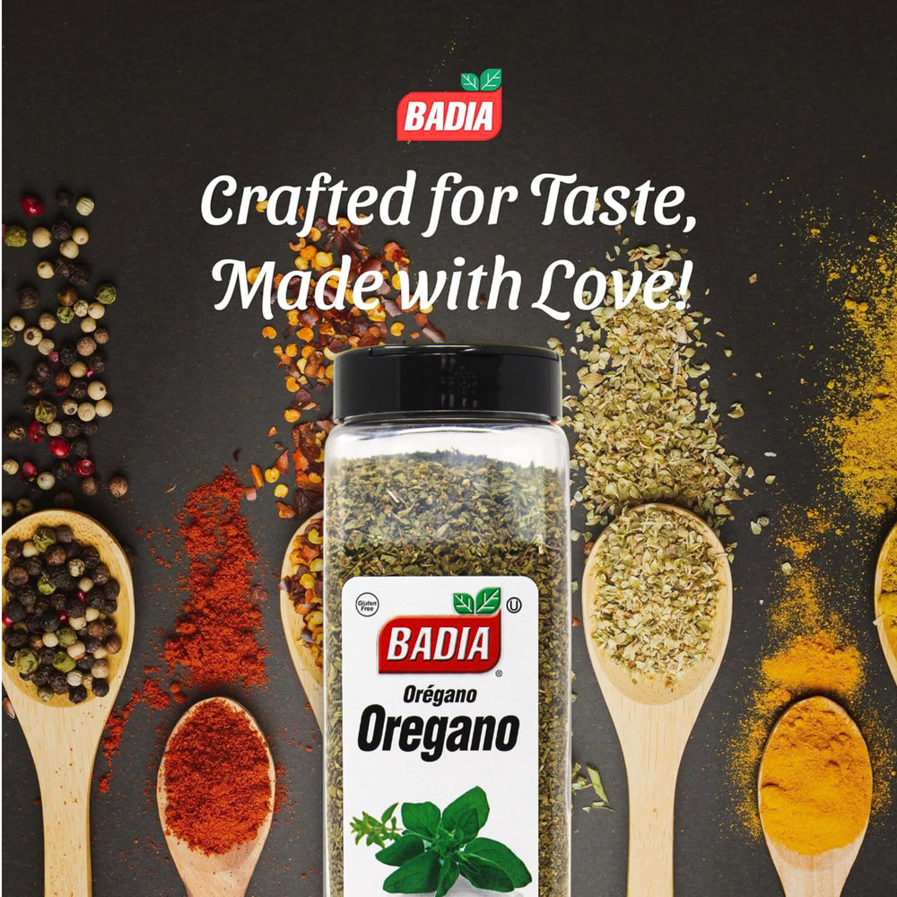 Badia Oregano atop tomato sauce adds depth and aroma
