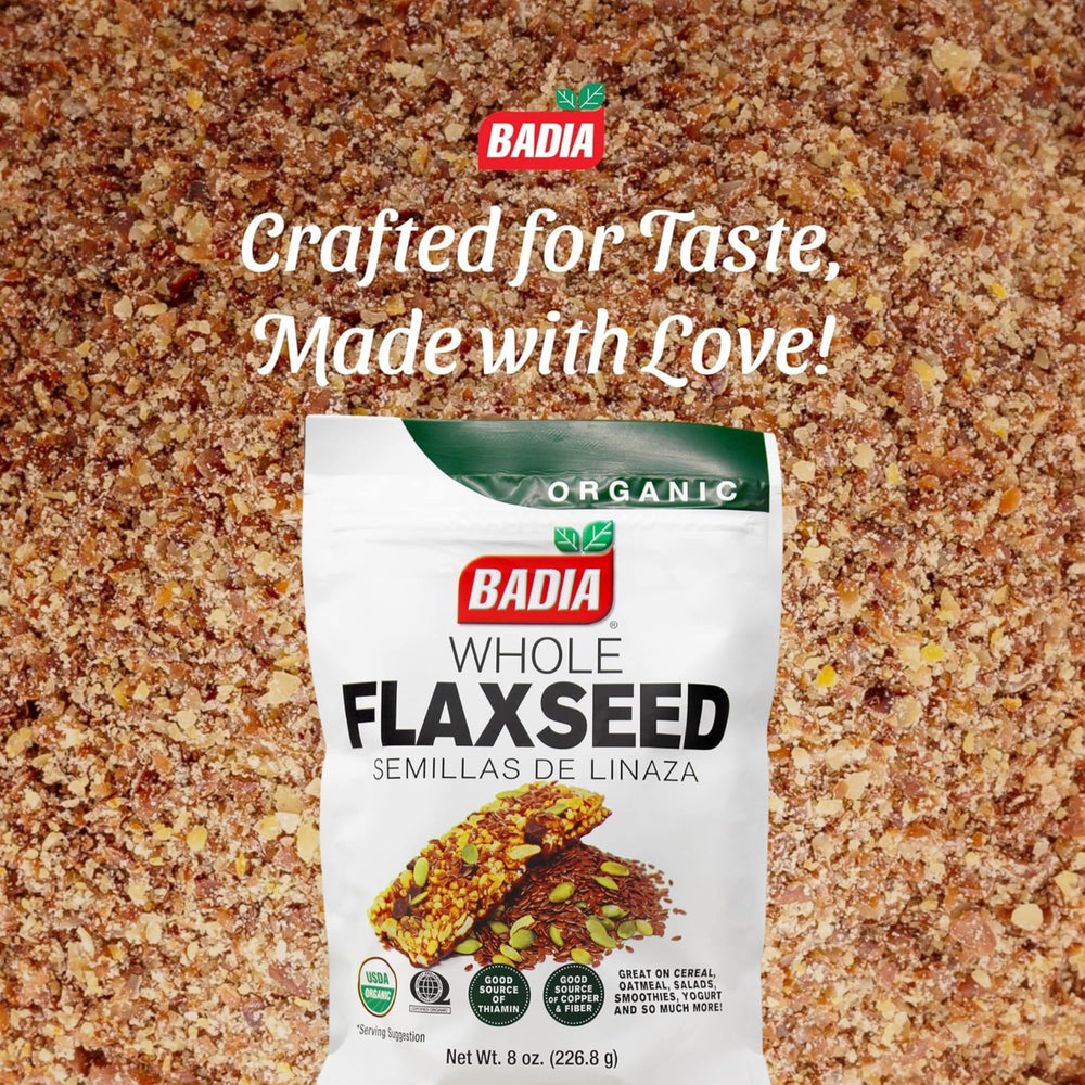 Badia Organic Flax Seed in a smoothie adds texture and omega-3.