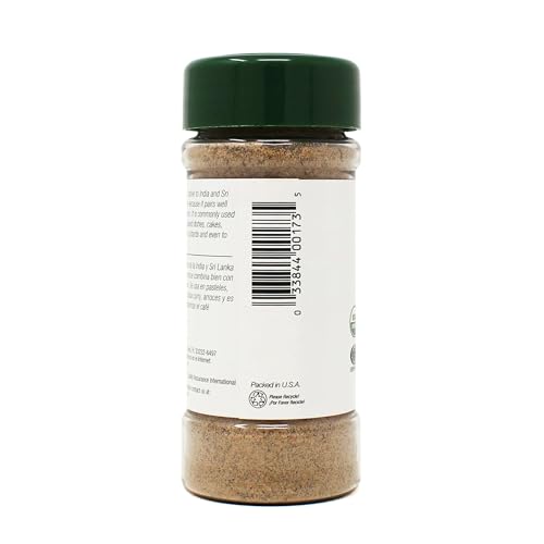 Badia Organic Ground Cardamom powder close-up highlighting aroma for curries and desserts.