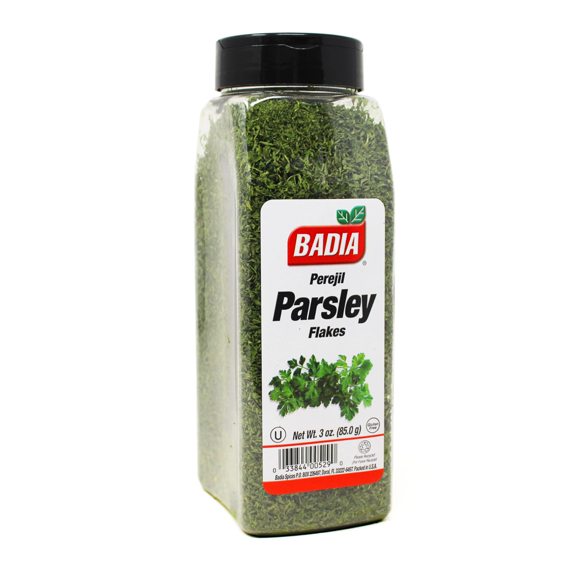 Badia Parsley Flakes 3oz packaging showing fresh aroma for quick flavor boosts