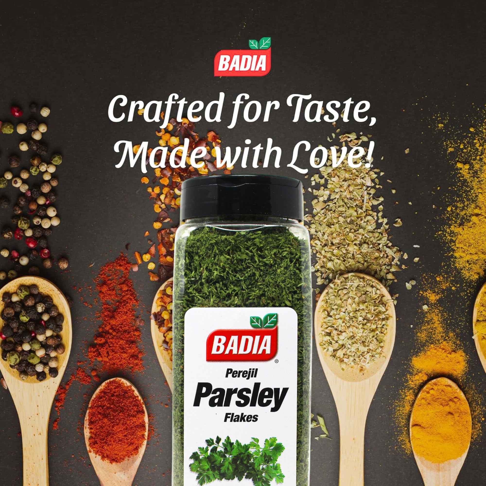 Badia Parsley Flakes dried herb greens emphasize freshness without additives