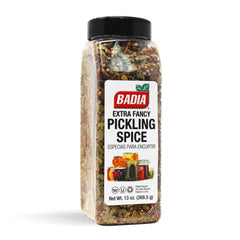 Badia pickling spice mix 13oz bottle ready to flavor homemade pickles.
