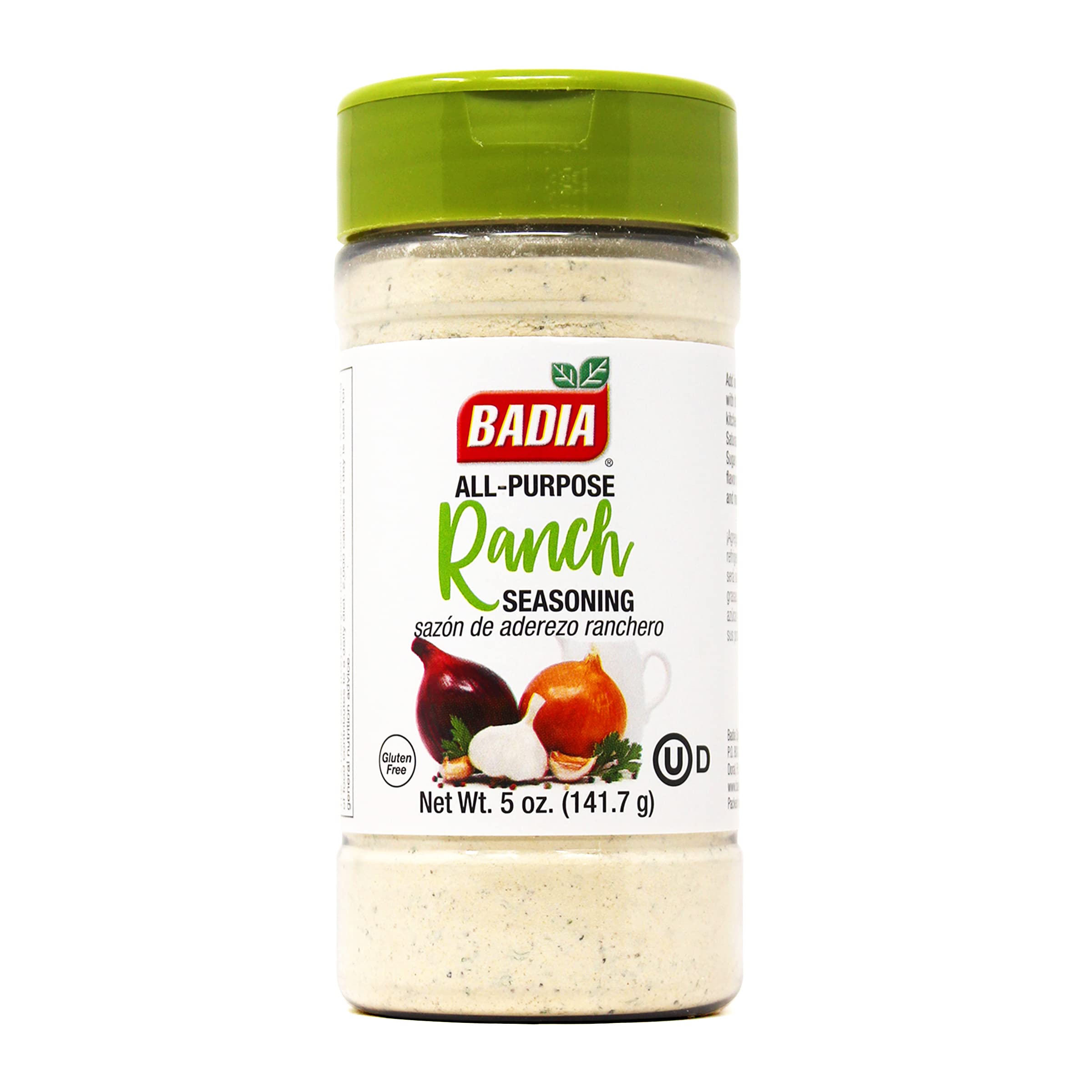 Badia Ranch Seasoning Powder jar enhances meats and vegetables with versatile flavor.