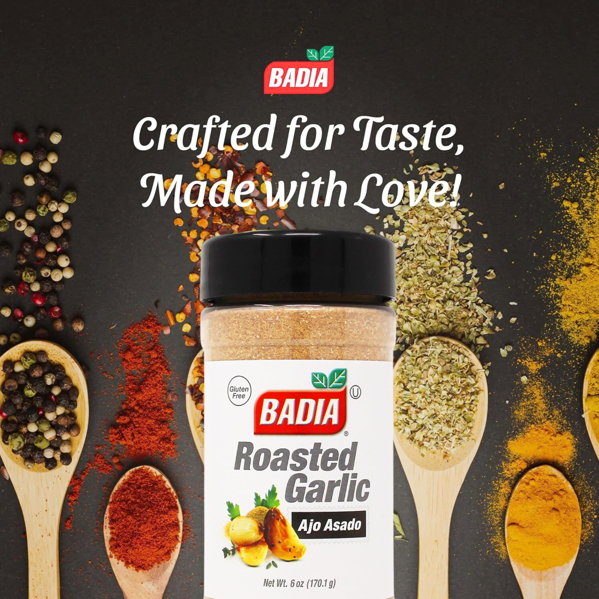 Badia Roasted Garlic Powder on roasted vegetables, elevating everyday sides.