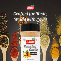 Badia Roasted Garlic Powder on roasted vegetables, elevating everyday sides.