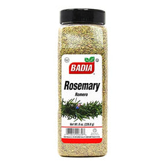 Badia rosemary leaves closeup of dried needles, vibrant aroma.