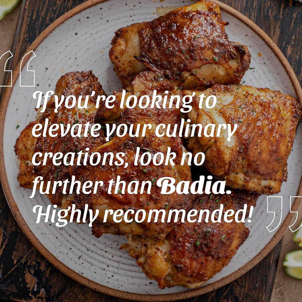 Badia Rotisserie Seasoning in an air fryer setup for quick, flavorful meals.