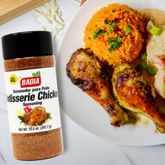 Badia Rotisserie Chicken Seasoning on potatoes roasted with herbs