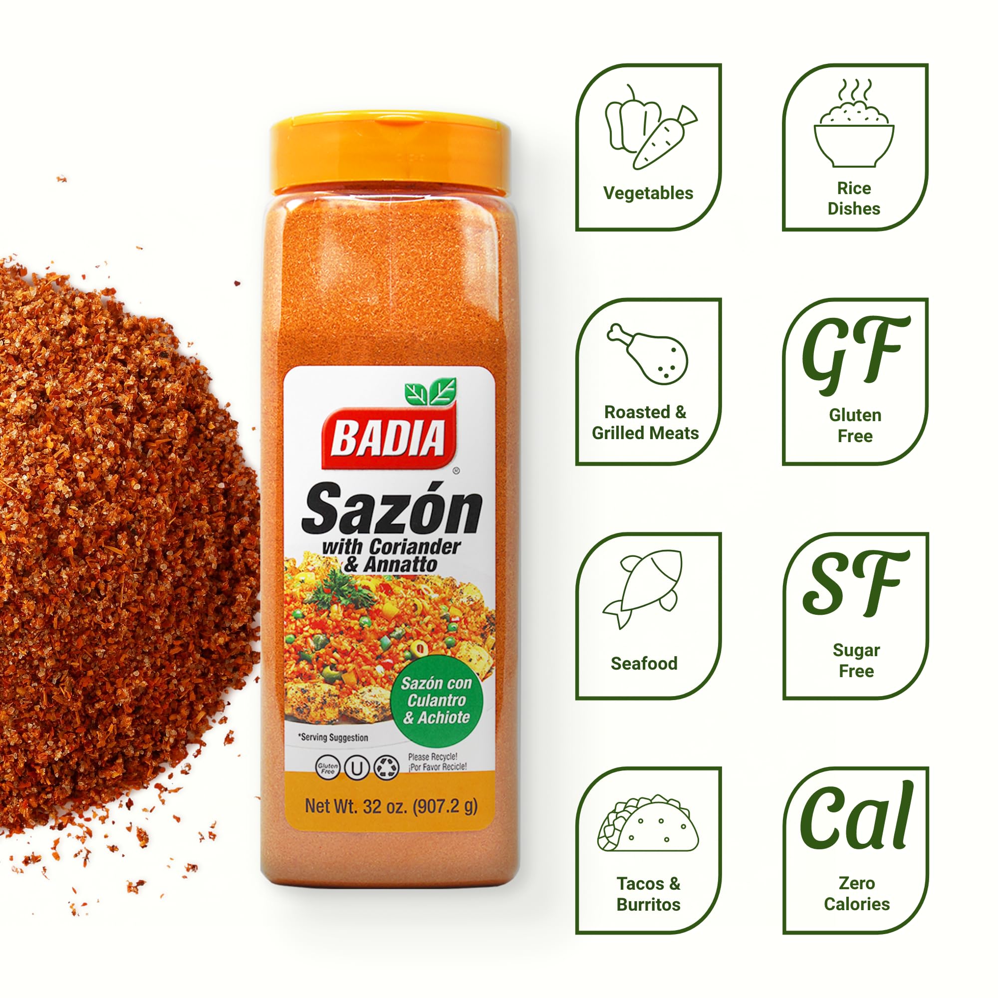 Badia Sazón seasoned meat slices with coriander for rich, smoky finish