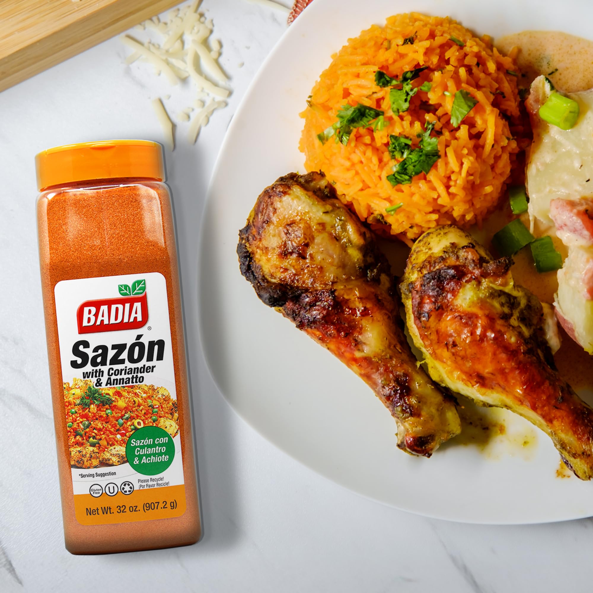 Badia Sazón stew pot showcasing vibrant color and robust aroma