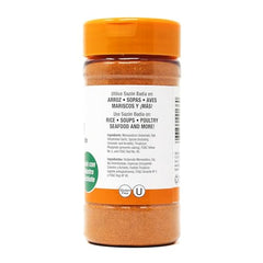 Badia Sazon label front shot showing vibrant seasoning blend