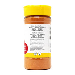 Badia Sazon seasoning jar closeup highlights premium saffron blend