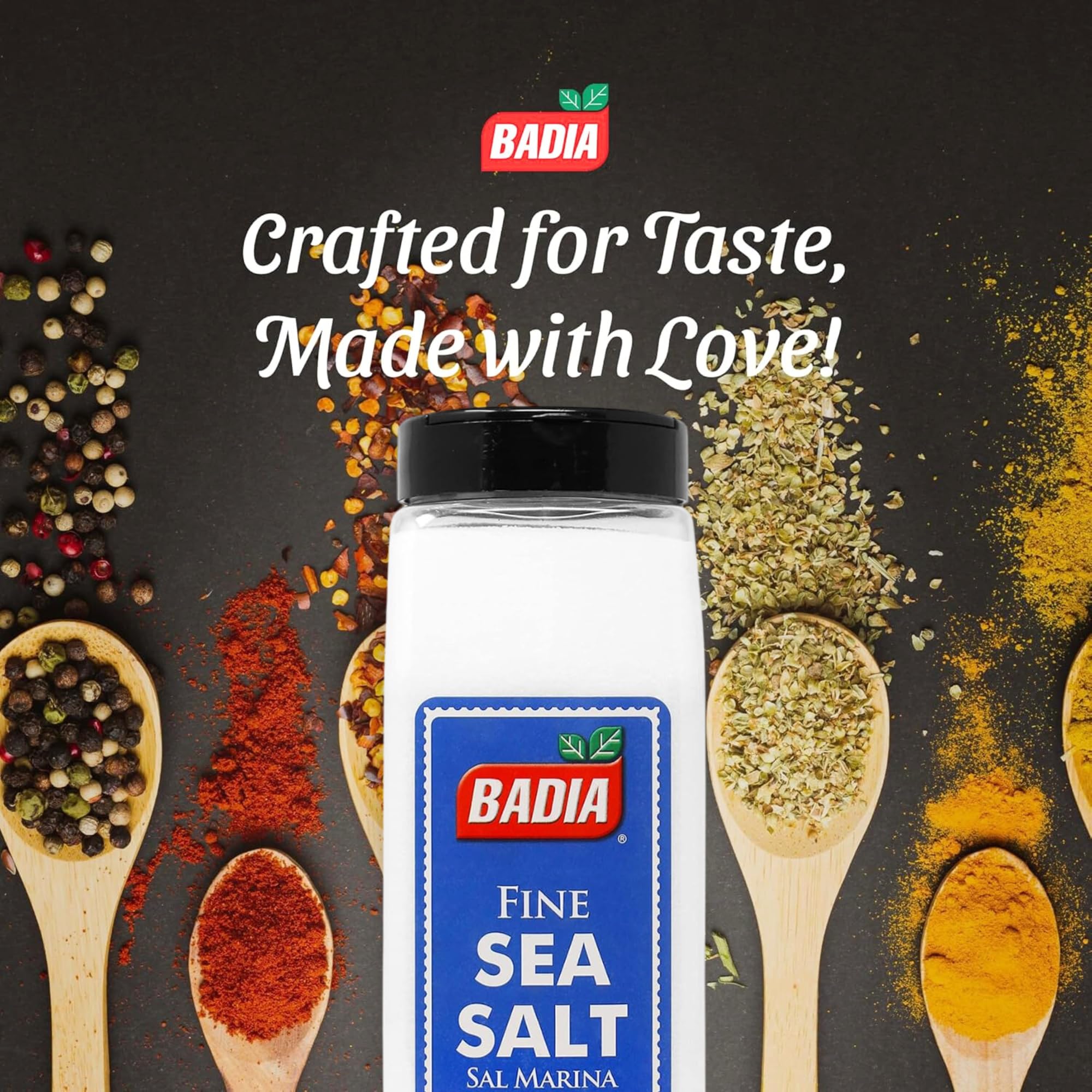 Badia Sea Salt kitchen setup supports everyday cooking from simple to gourmet.