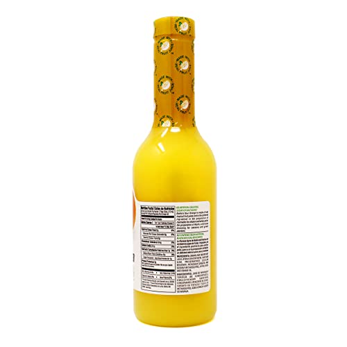 Close-up of Badia Sour Orange Marinade ingredients with tropical fruit juices