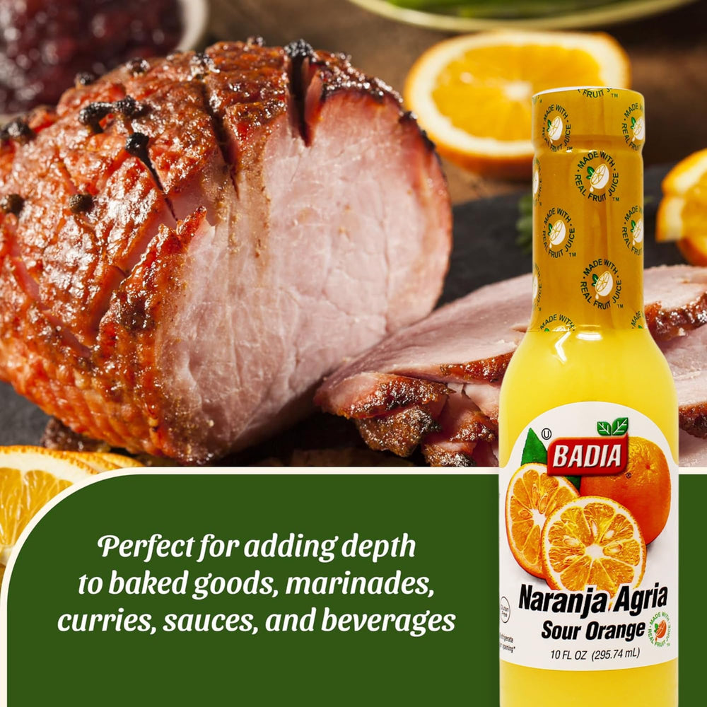 Badia Sour Orange mojo marinade highlights bright citrus and tenderizing potential.