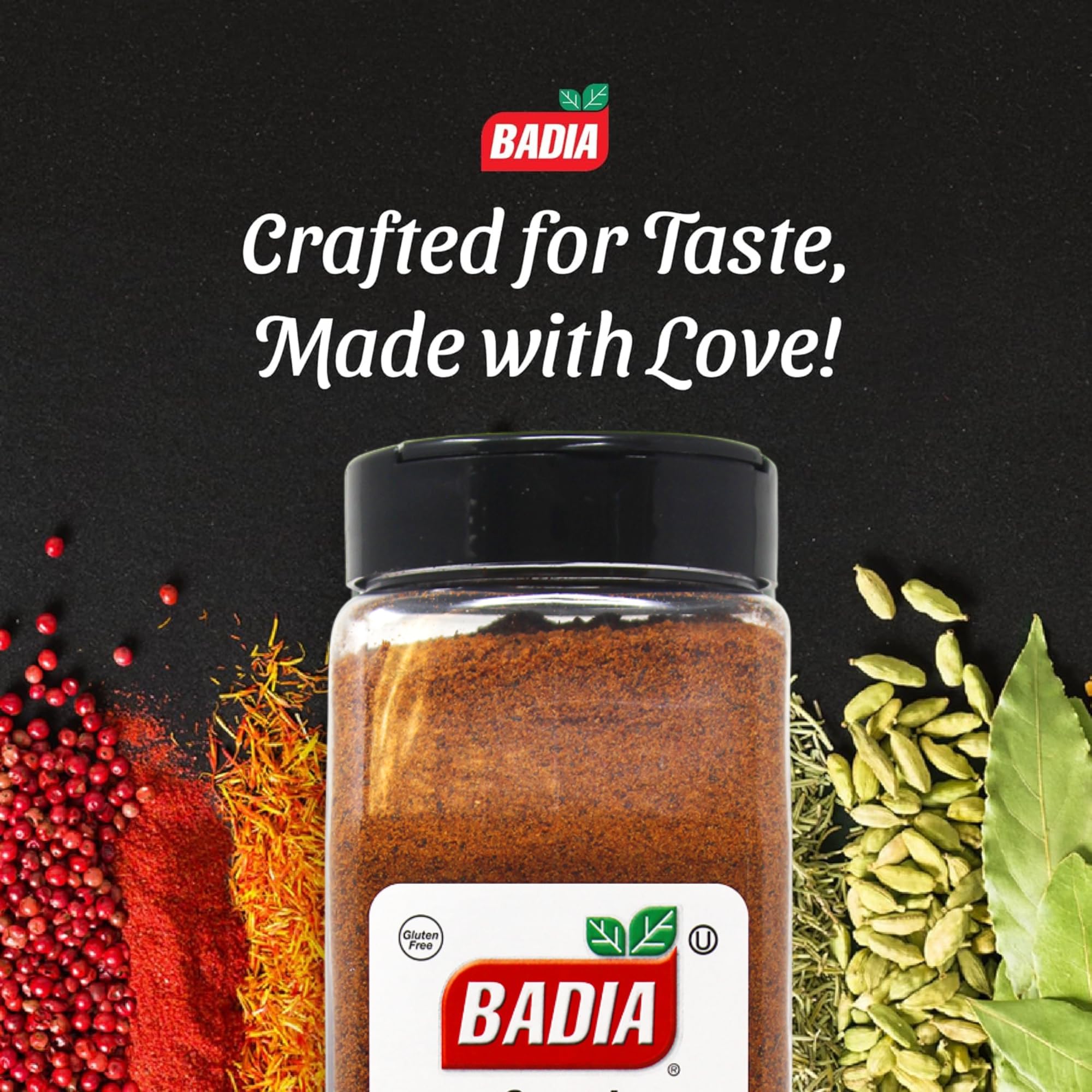 Badia spice cabinet with allspice pack highlighting Caribbean-inspired seasoning