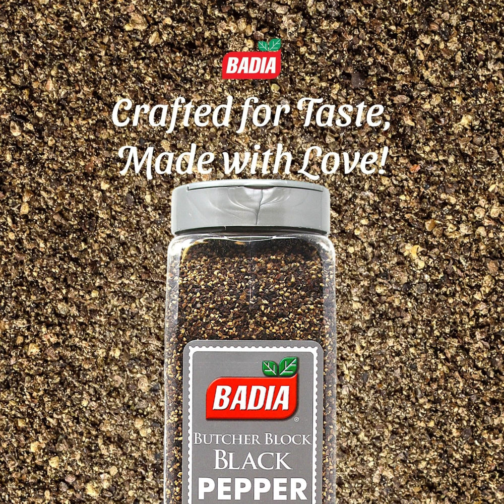 Badia black pepper seasoning on meat enhancing aroma and savory depth