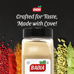 Badia white pepper label on bottle highlight 16-ounce pack