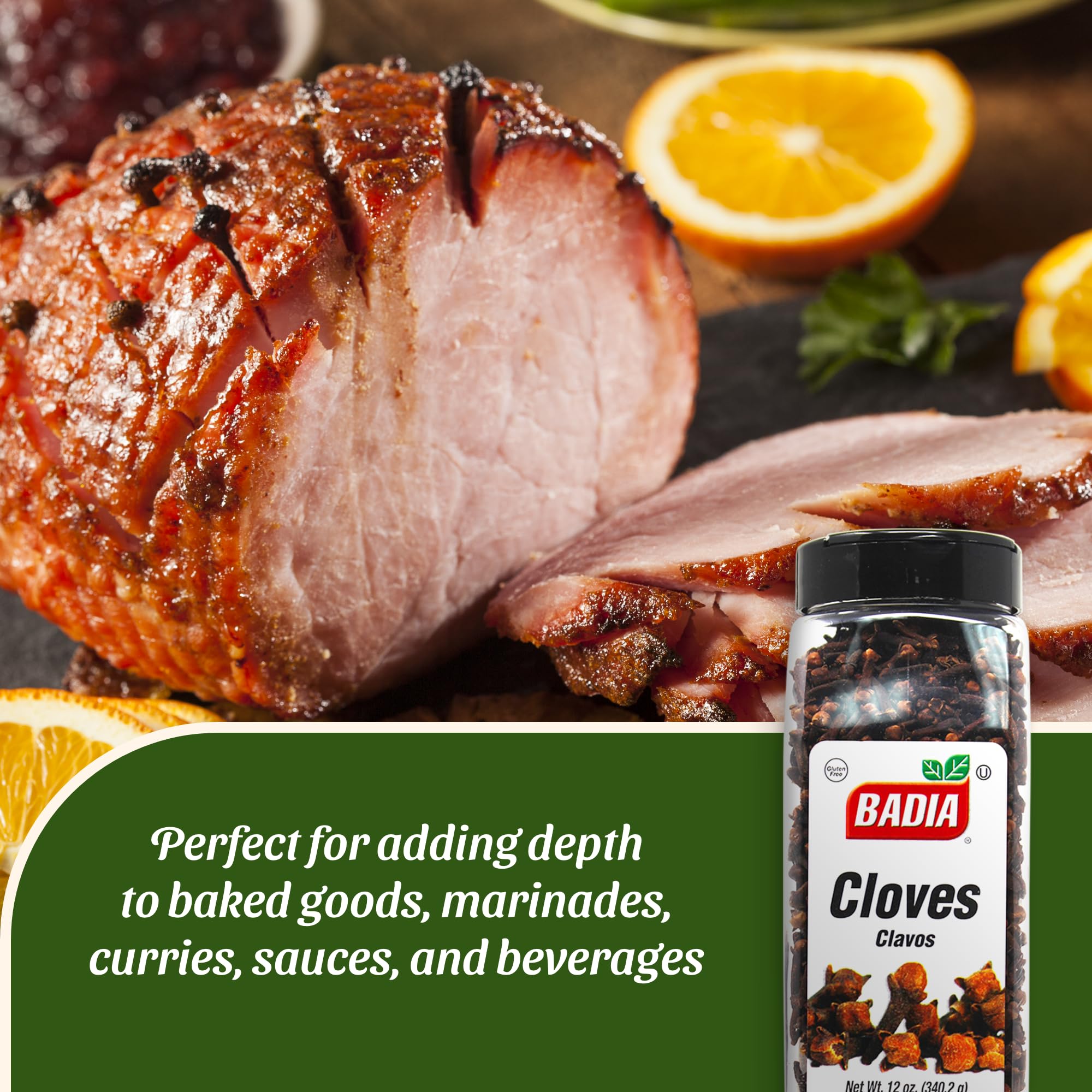 Badia whole cloves on spice rack ready to elevate global meals.