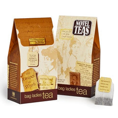 Bag Ladies Tea Novel Teas English Breakfast tea steeping for cozy moments.