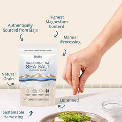 BAHA Sea Salt bulk 5 lb bag shown for everyday cooking.