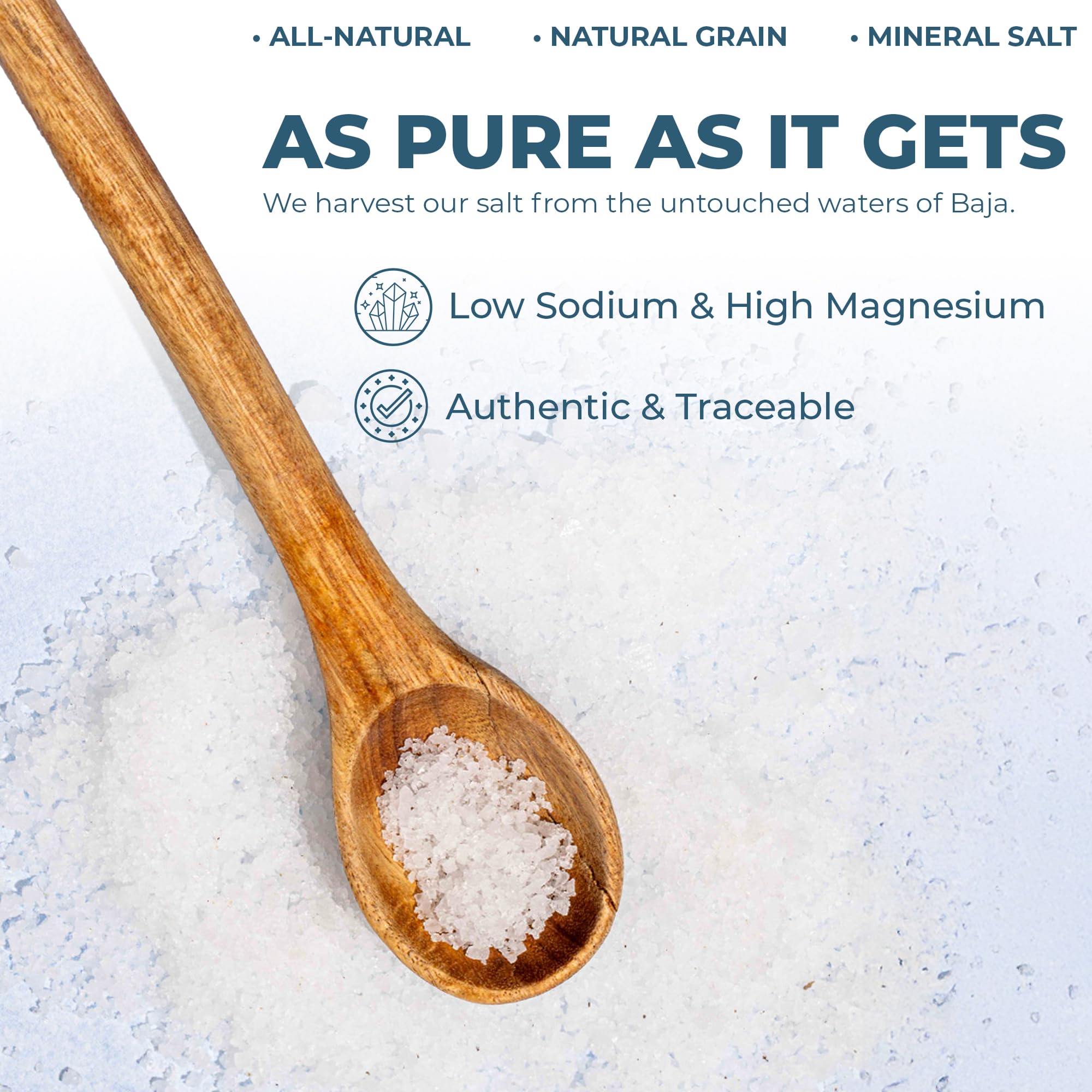 BAHA Sea Salt unrefined, lab-tested for purity.