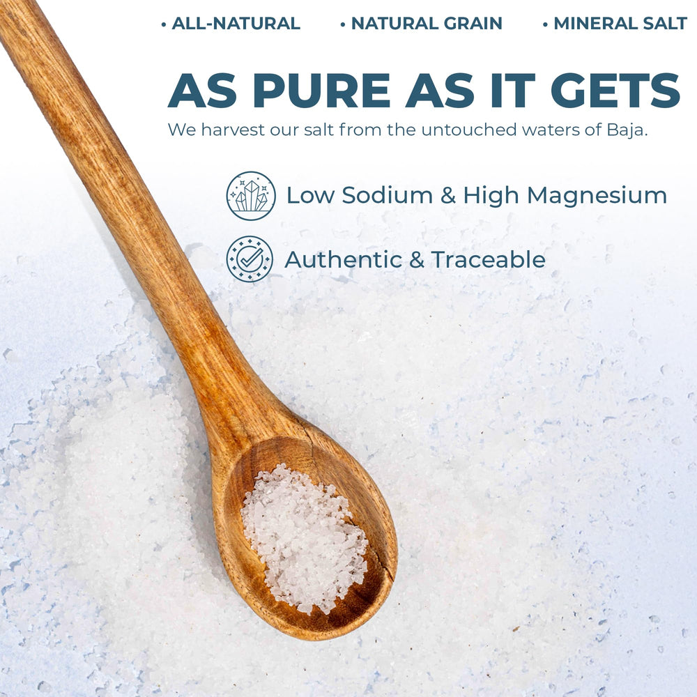 BAHA Sea Salt unrefined, lab-tested for purity.