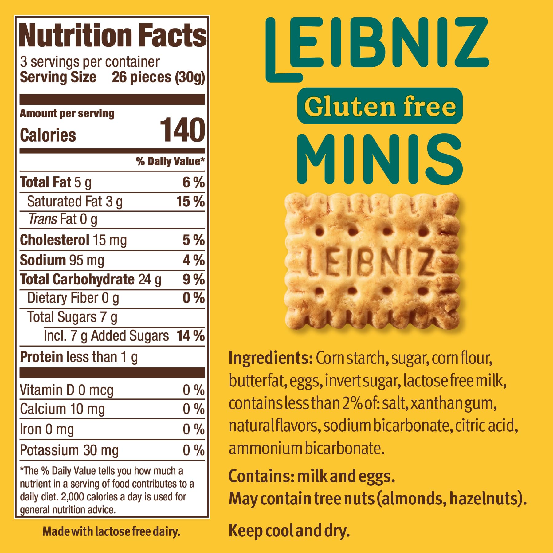 Bahlsen Leibniz Gluten Free Minis resealable pack for convenient family snacking.