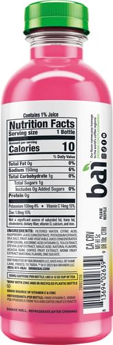 Bai Rio Raspberry Tea pour highlights vibrant color and convenient 18 oz serving