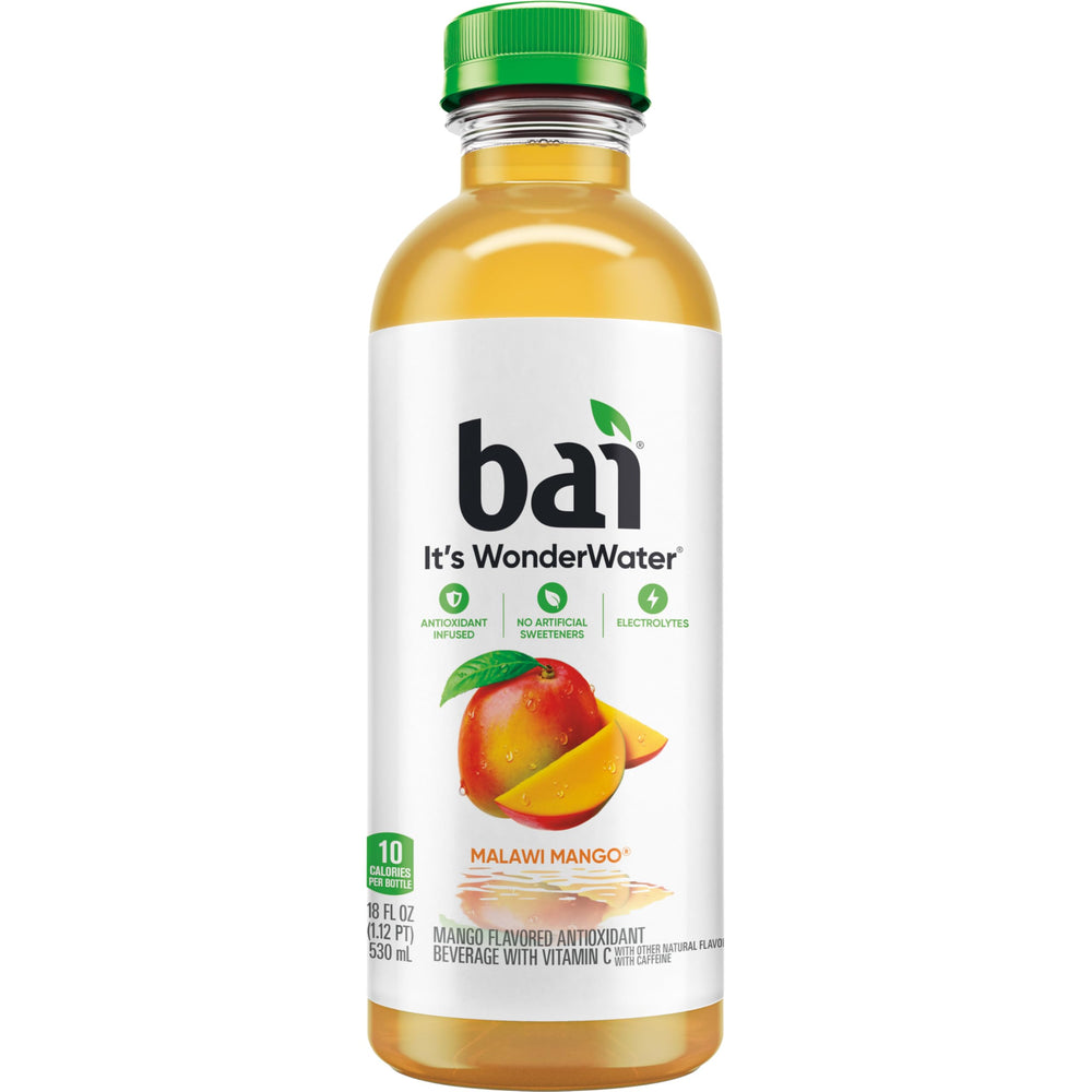 Bai antioxidant infusion closeup emphasizes Vitamin C or antioxidant vitamin content