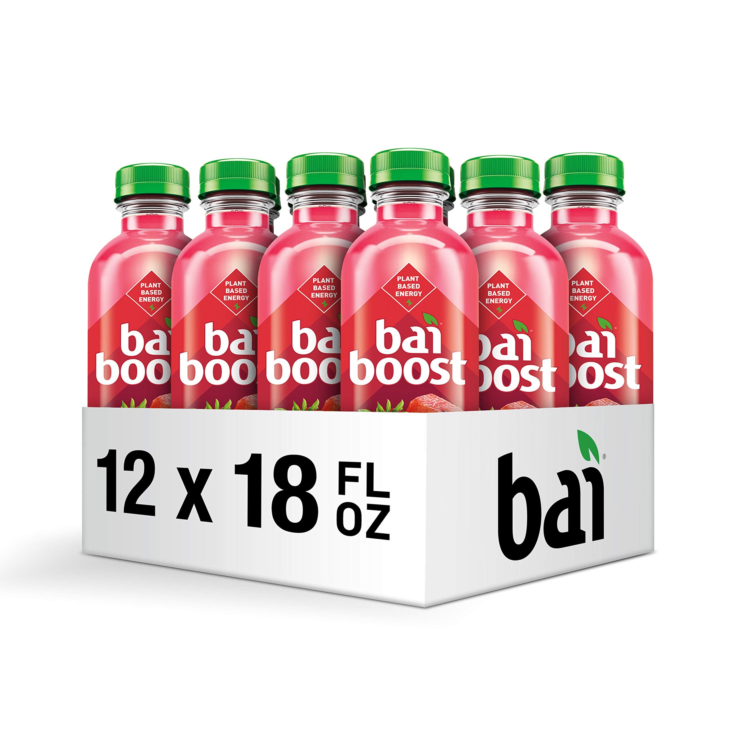 Tea extract ingredient list in Bai Boost bottle showing plant-based energy