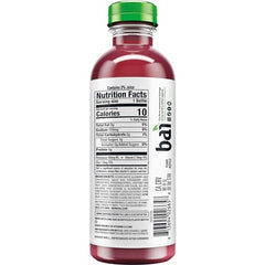 Bai Brasilia Blueberry bottle pour, capturing a refreshing, flavorful rush.