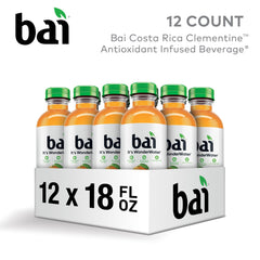 Bai Costa Rica Clementine glass with ice conveys refreshing, low-calorie sipping.