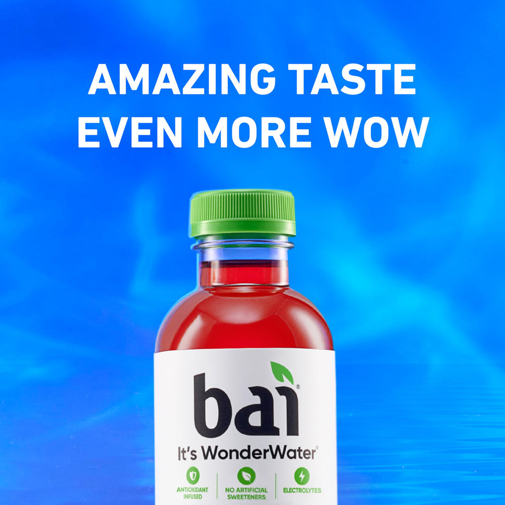 Bai Kula Watermelon bottle showing refreshing flavor and electrolytes content.