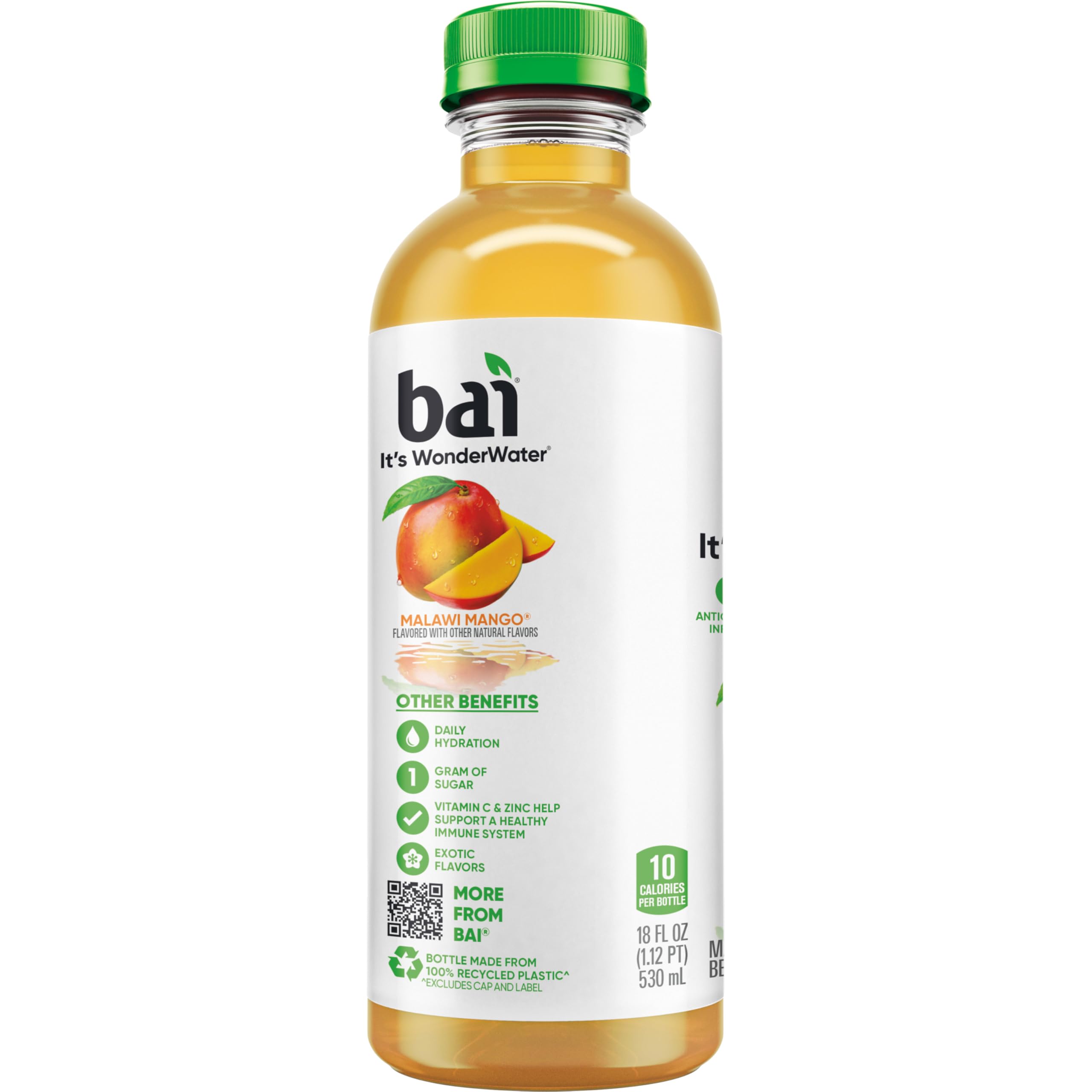Bai Malawi Mango tea-extract caffeine detail highlights plant-based energy