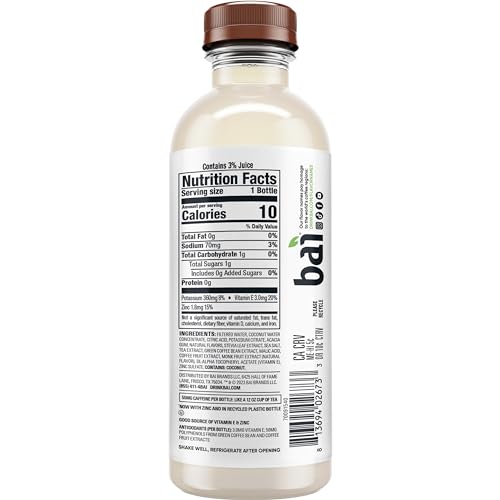 Bai Puna Coconut Pineapple bottle side shows tropical flavor and no artificial sweeteners