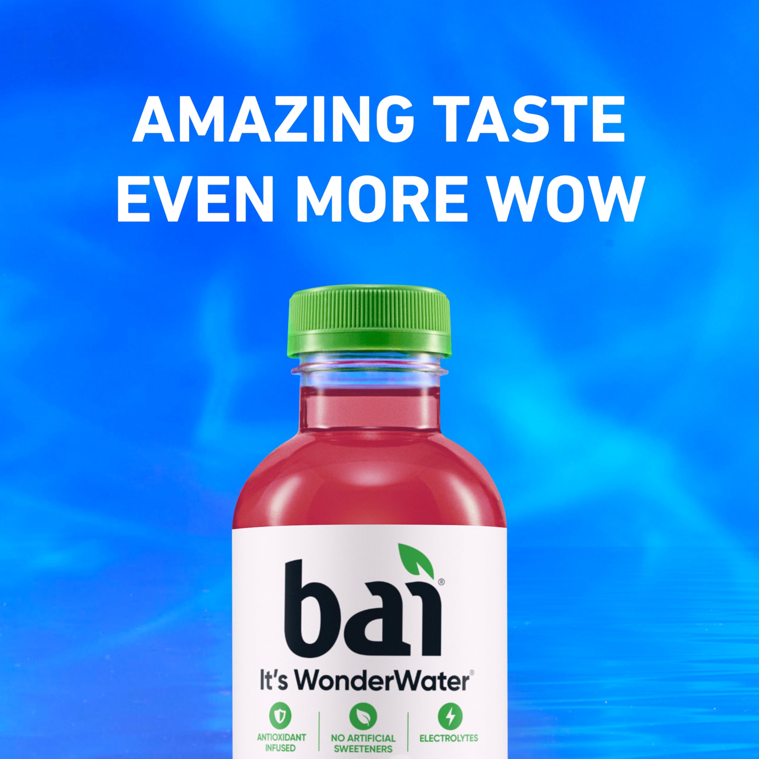 Bai 12-pack on shelf, convenient hydration on the go