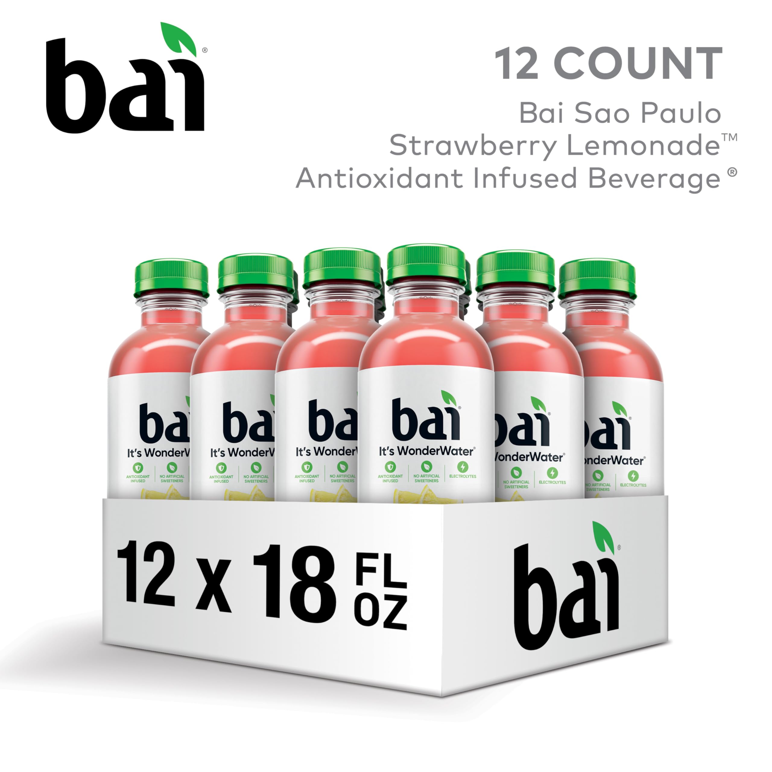 Bai São Paulo Strawberry Lemonade pouring into a glass for on-the-go refreshment.