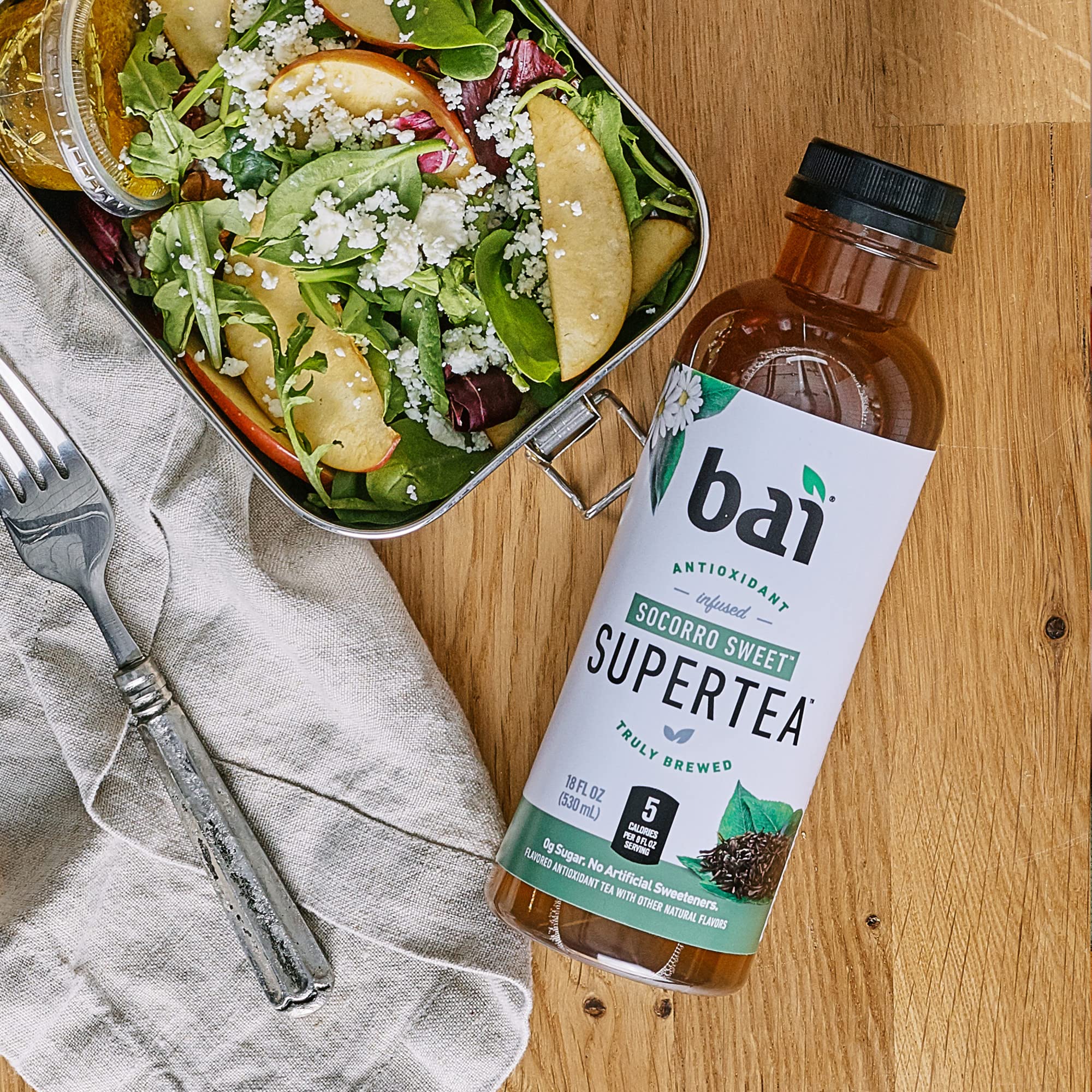Bai Socorro Sweet ingredients glass highlighting coffee fruit infusion