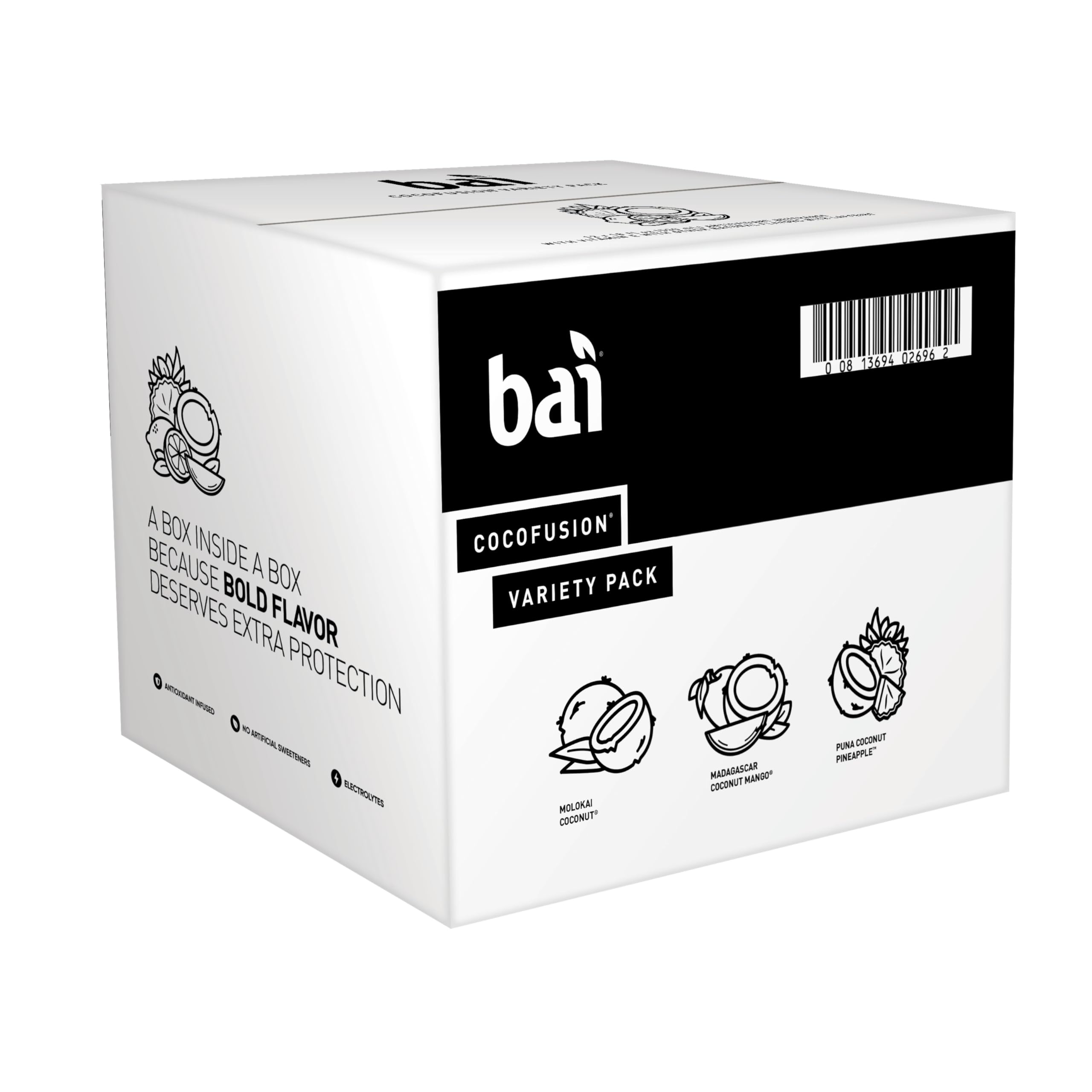 Bai Stevia-sweetened label indicates natural sweetness without artificial additives