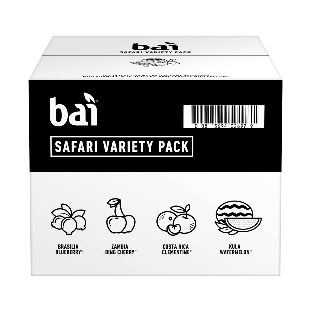 Bai Variety Pack 12-bottle display in retail setting.