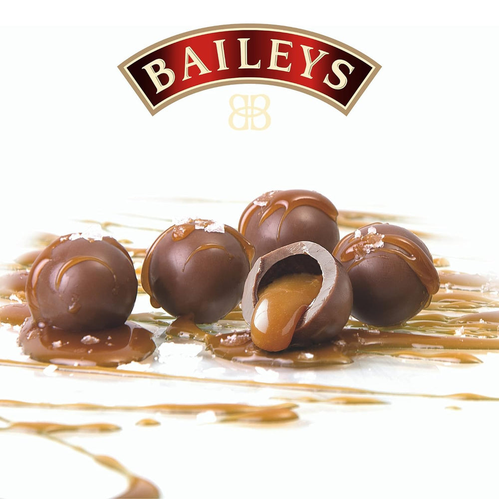 Baileys Chocolate Mini Delights salted caramel closeup shows creamy texture