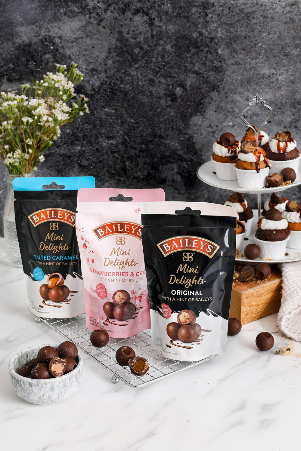 Baileys Chocolate Mini Delights salted caramel serve idea for dessert pairing